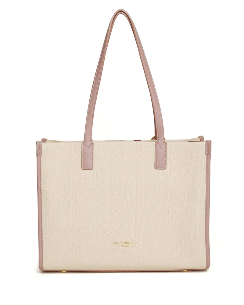 Alice Wheeler AW6123 Pink Amalfi Stripe Tote Bag