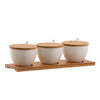 BELLEEK LIVING RIPPLE 3 BOWLS SET