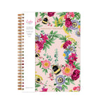 Lola Designs -WIRO BOUND PINK BEE ORGANISER / NOTEBOOK