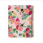 Lola Designs -WIRO BOUND PINK BEE ORGANISER / NOTEBOOK