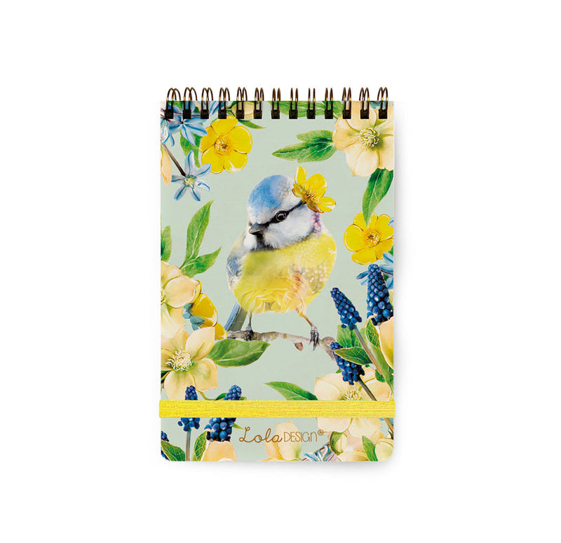 Lola Designs - BLUE TIT REPORTER NOTEPAD WITH ELASTIC CLOSURE
Regular price