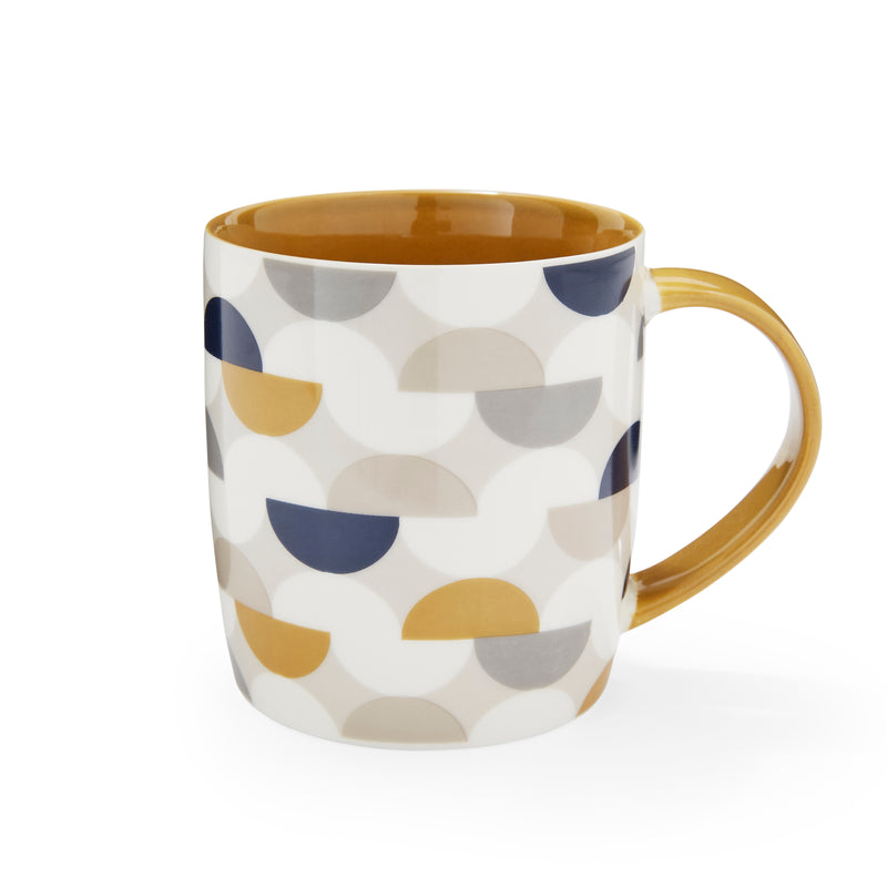 Cooksmart Bauhaus Geo Barrel Mug Co-ord Pattern