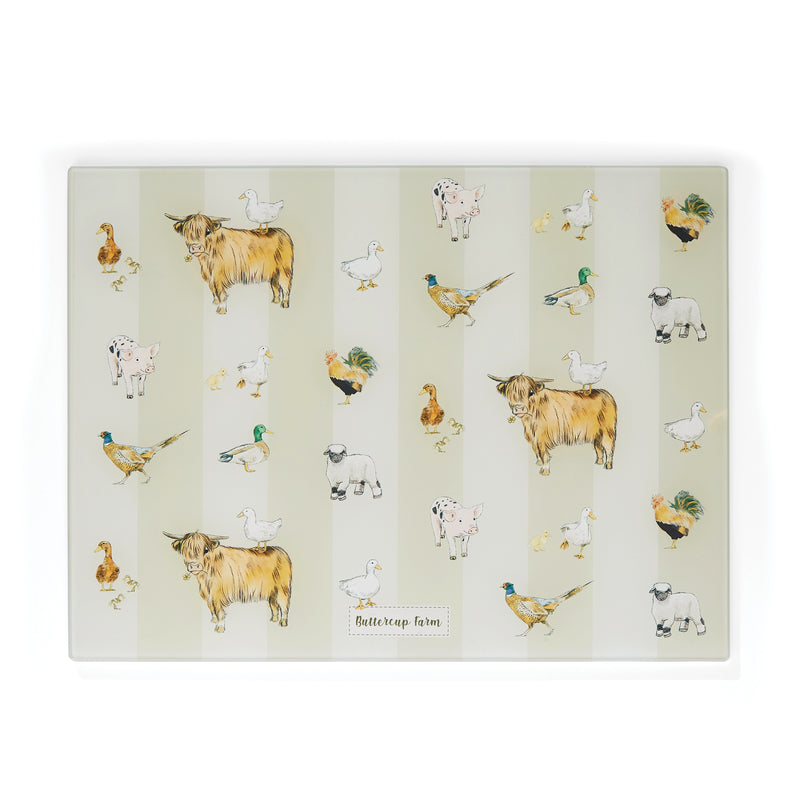 Cooksmart Buttercup Farm Glass Worktop Saver Medium