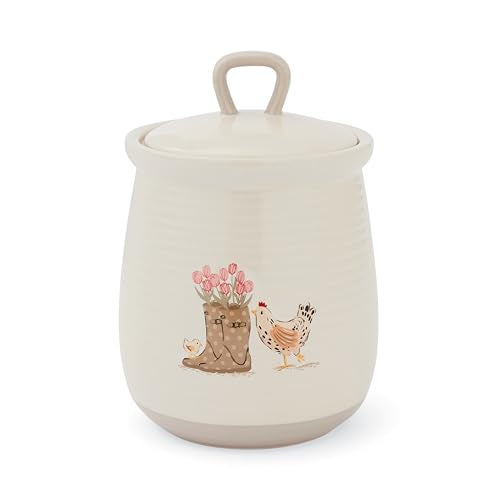 Cooksmart Hen House Lane Canister Wellies & Hens