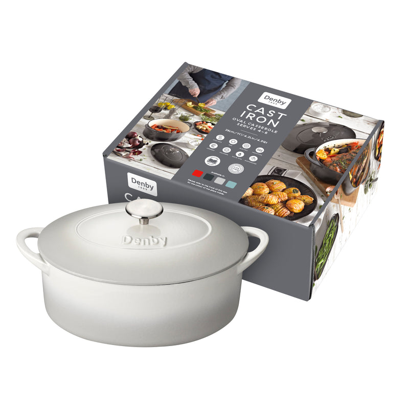 Denby Natural Canvas Cast Iron 28Cm Oval Casserole