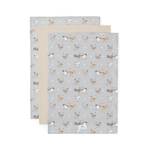 Cooksmart Hen House Lane 3 pack tea towels