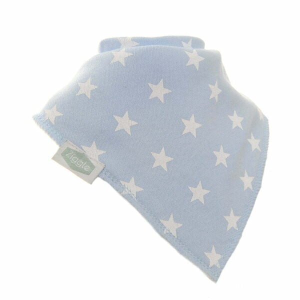 Ziggle Blue With White Stars Bib