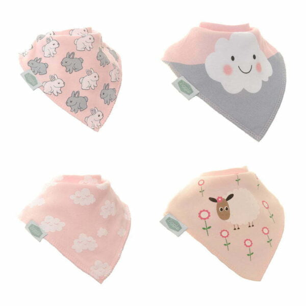 Ziggle Cuddly Pinks bib set