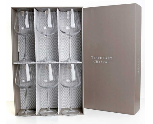 Tipperary Crystal Vertical Cut Wine Glasses