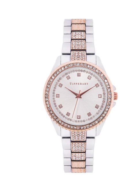 Tipperary Americana Watch Silver &Rose Gold