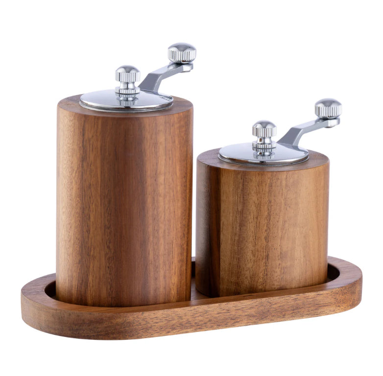 Belleek Acacia Salt &Pepper Mill Grinder Set