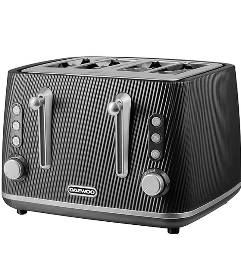 Daewoo Cascade 4 Slice Toaster Black