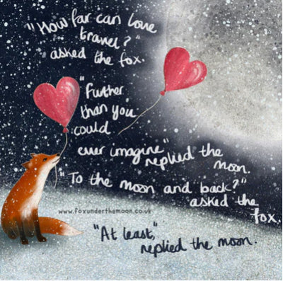 Fox Under The Moon To The Moon And Back Card
