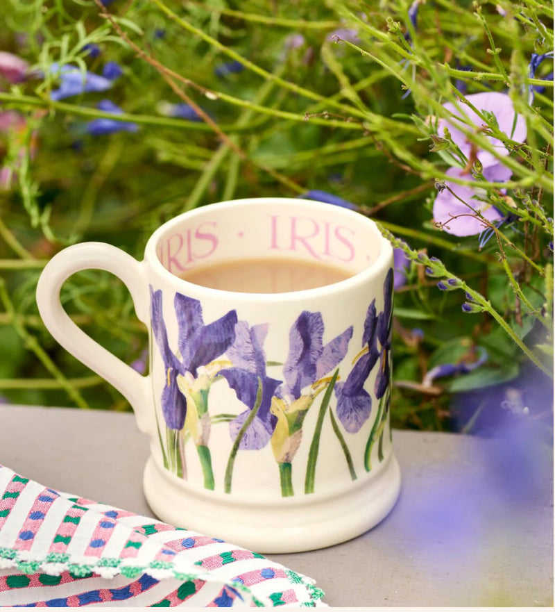 Emma Bridgewater Flowers Blue Iris 1/2 Pint Mug
