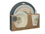 KC Creative Tops Visit A Farm Duck 5 Piece Kids Pressed Bamboo Dinner Set