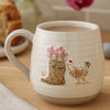 Cooksmart Hen House Lane Belly Mug Wellies & Hens - Cream