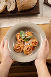 Artisan Street Leaf Pasta Bowl Stone
