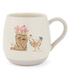 Cooksmart Hen House Lane Belly Mug Wellies & Hens - Cream