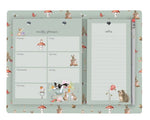 'GARDEN FRIENDS' GARDEN ANIMAL WEEKLY & SHOPPING PLANNER PAD