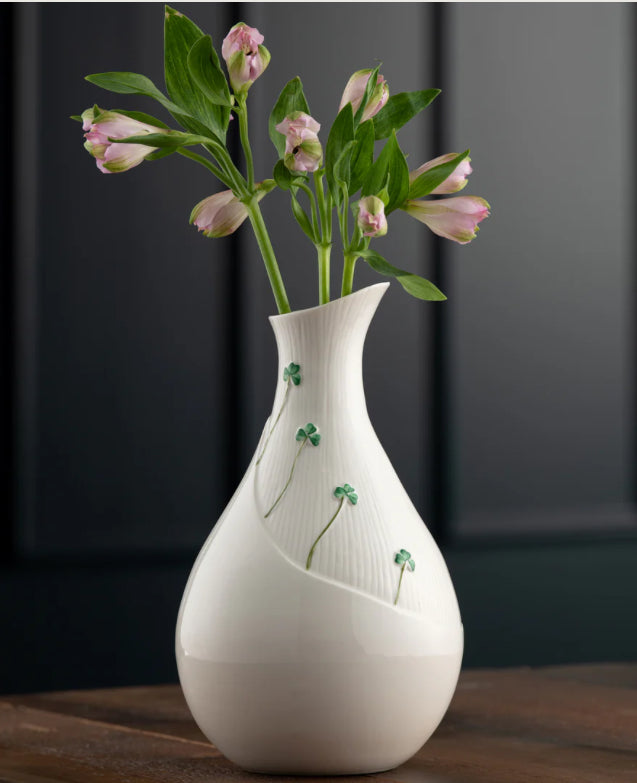 Belleek Shamrock Meadow 10” Vase