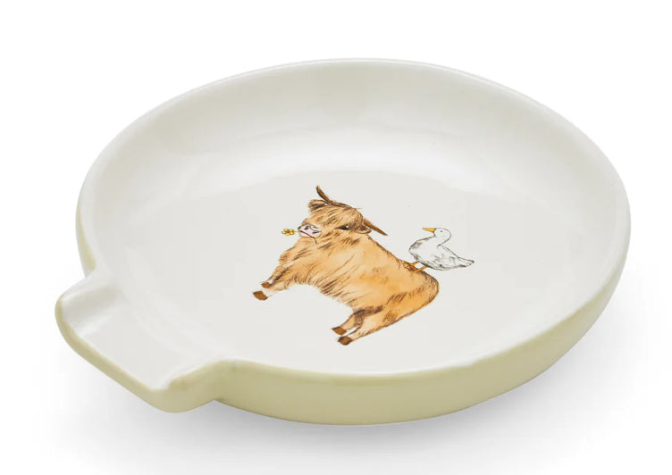 CS Buttercup Farm Ceramic Spoon Rest Large