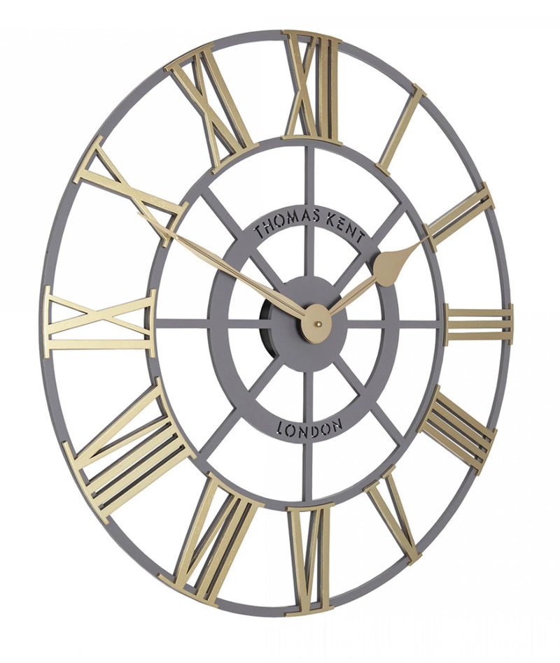 Thomas Kent Evening Star Grand Clock Brass 24”