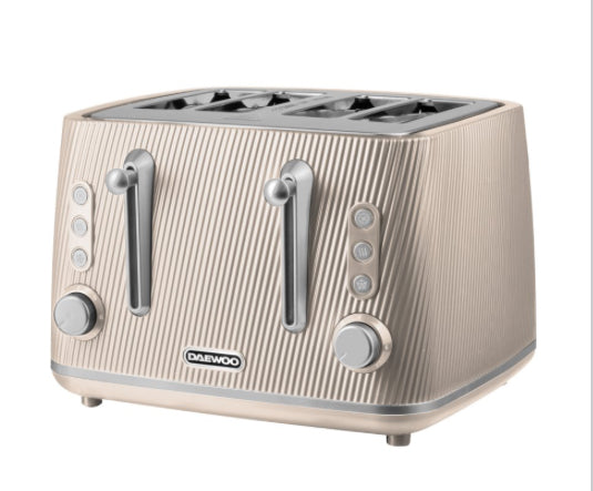 Daewoo Cascade 4 Slice Toaster Taupe