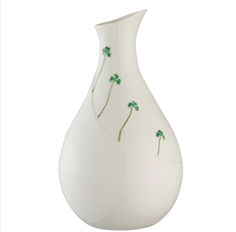 Belleek Shamrock Meadow 10” Vase