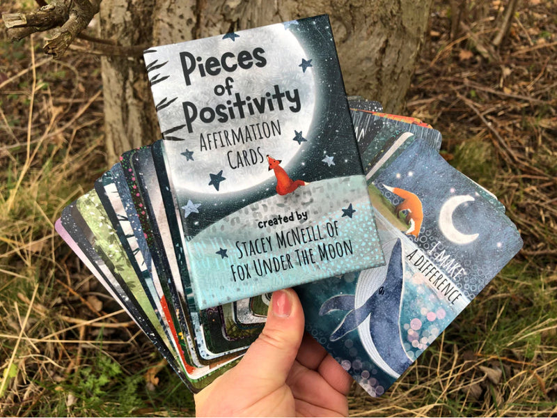Fox Under The Moon Pieces Of Positivity Affirmation Cards