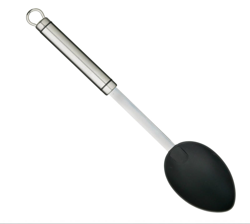 KC Oval Handled pro cooking spoon n/s s/steel