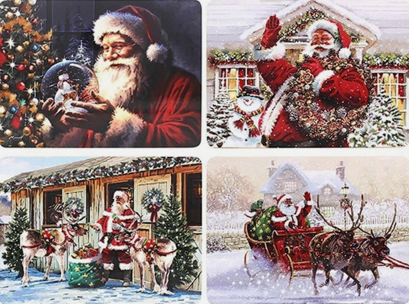 JD Macneil Jolly Santa Placemats Set Of 6