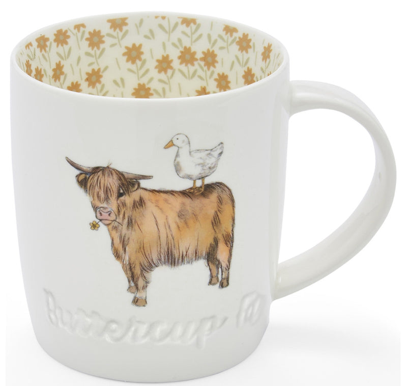 Buttercup farm Angus barrel mug