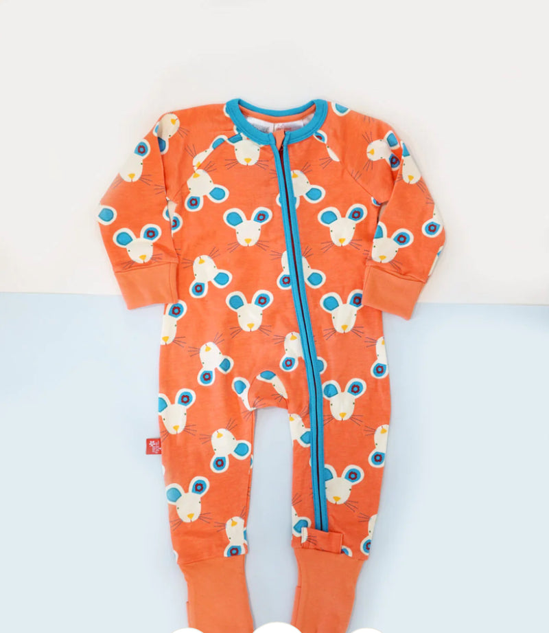 Blade and Rose Maura The Mouse Zip-Up Romper - 06-12 Months