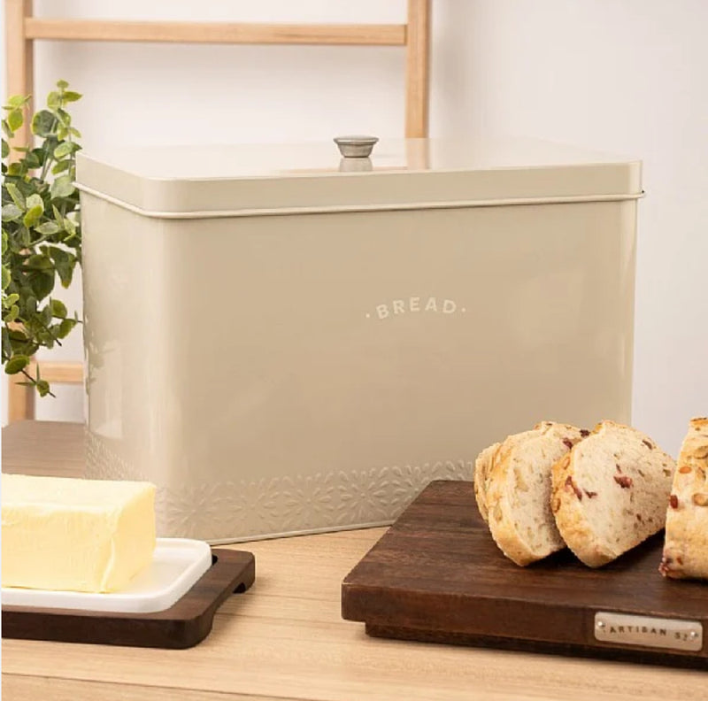 Artisan St Bread Bin Embossed Taupe