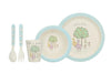 KC Creative Tops Visit A Farm Duck 5 Piece Kids Pressed Bamboo Dinner Set