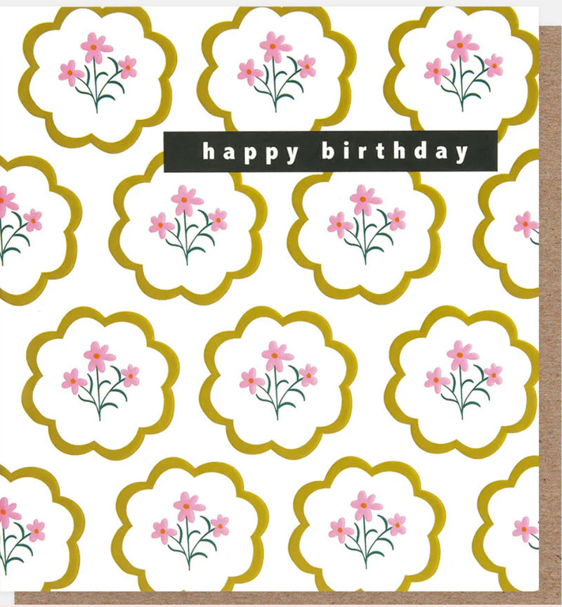 Caroline Gardner Happy Birthday Scallop Frame PRE007