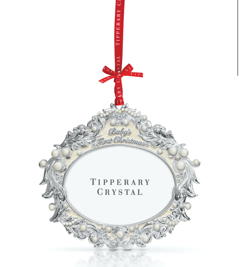 Tipperary Crystal christmas pearl 1st Christmas Frame