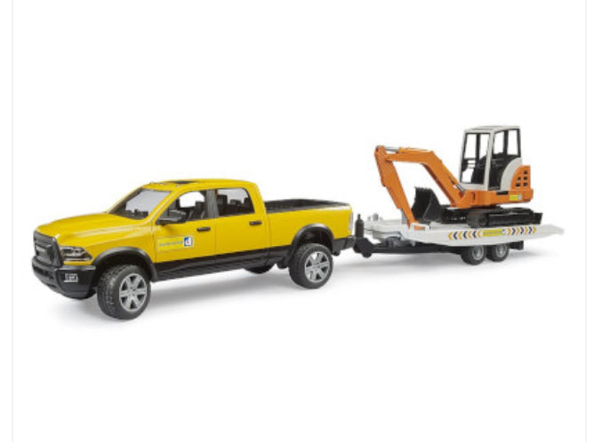 Bruder Ram Rental Service With Mini Excavator