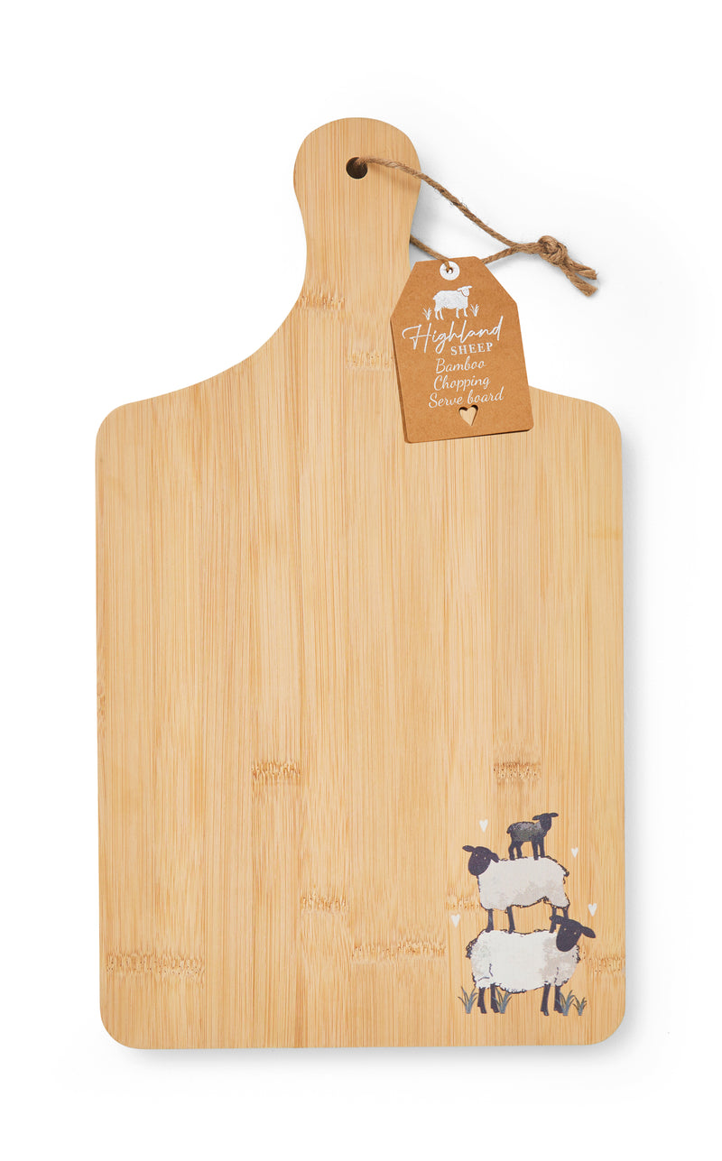 Cooksmart HIGHLAND SHEEP - BAMBOO PADDLE BOARD