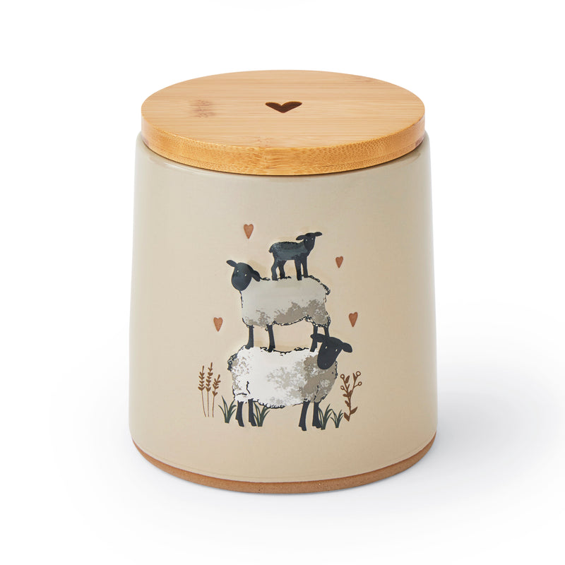 Cooksmart HIGHLAND SHEEP - CERAMIC CANISTER BEIGE