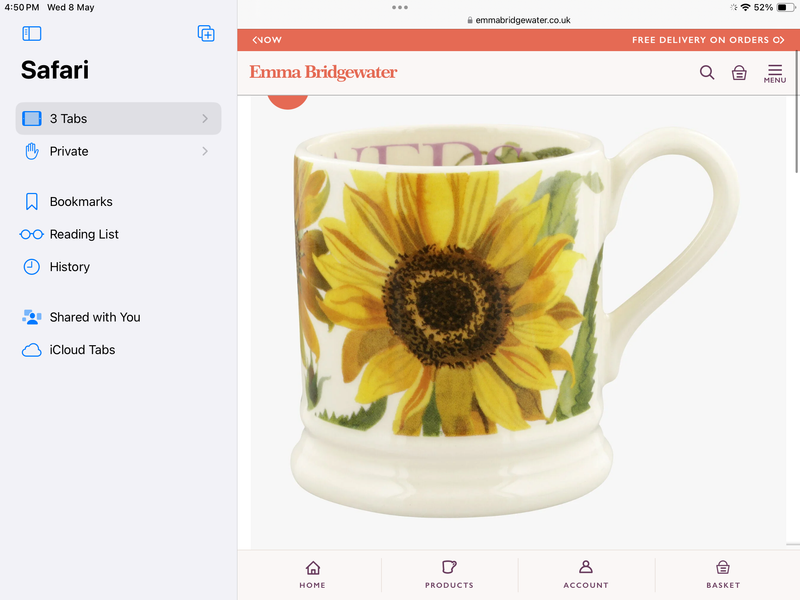 Emma Bridgewater Flowers Sunflower 1/2 Pint Mug