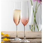 Galway Crystal Erne Flute Set of 2 Blush