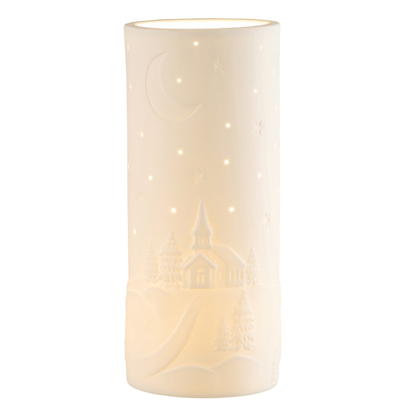 Belleek Church scene luminaire