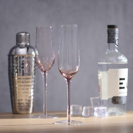 Denby Colours Champagne Flutes (Pink) Set of 2