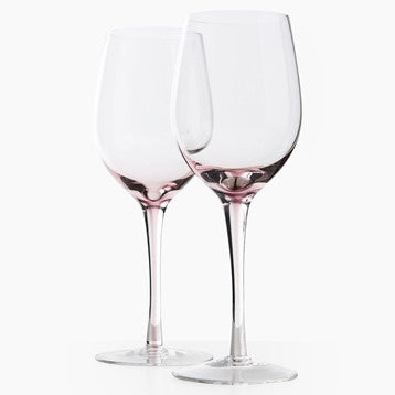 Denby Colours Red Wine Glasses (Pink) Set of 2