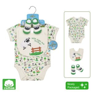 Day Dream Irish Print Vest Bib &Booties Set