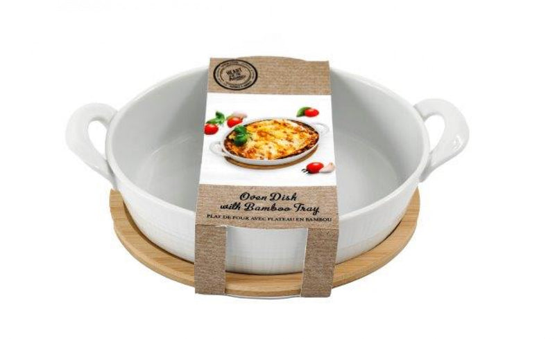 SIL 27CM Round Baker With Bamboo Tray
