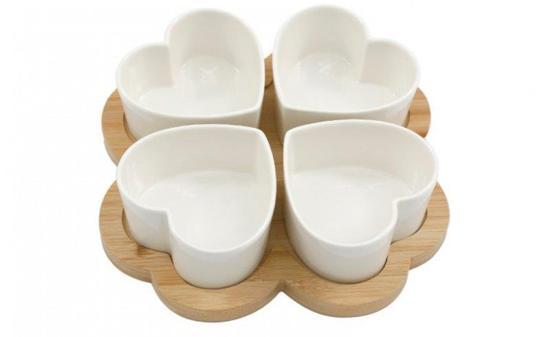 SIL 4pc Heart Tapas Set