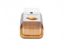 Sil 19CM Butter Dish W/Bamboo Base