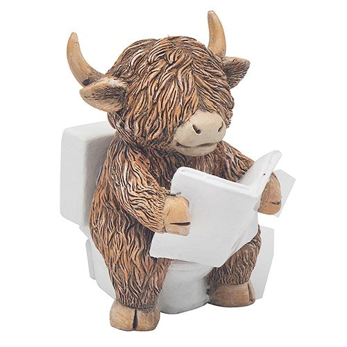JD Hughie Highland Cow on Loo